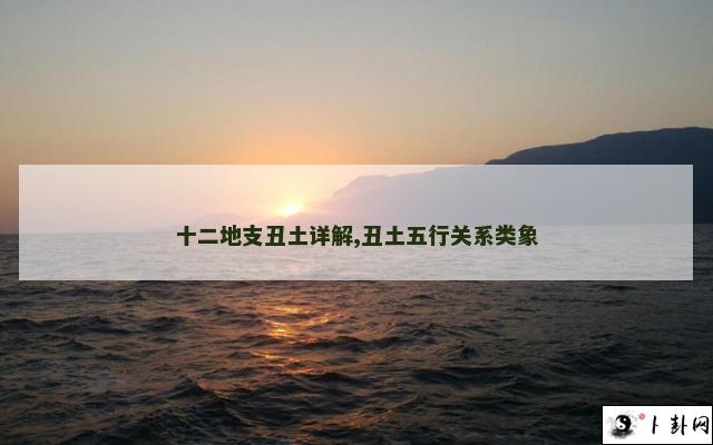 十二地支丑土详解,丑土五行关系类象