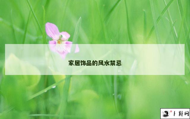 家居饰品的风水禁忌