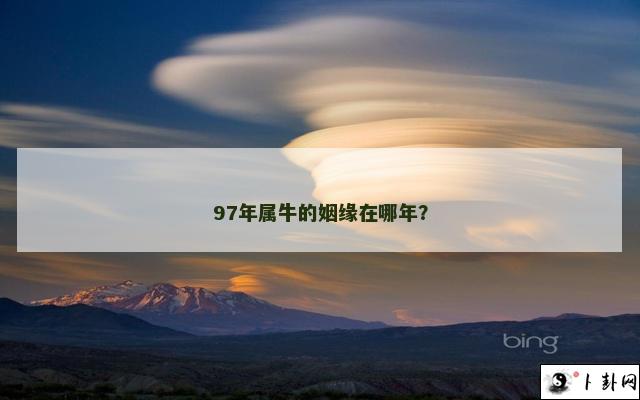 97年属牛的姻缘在哪年？