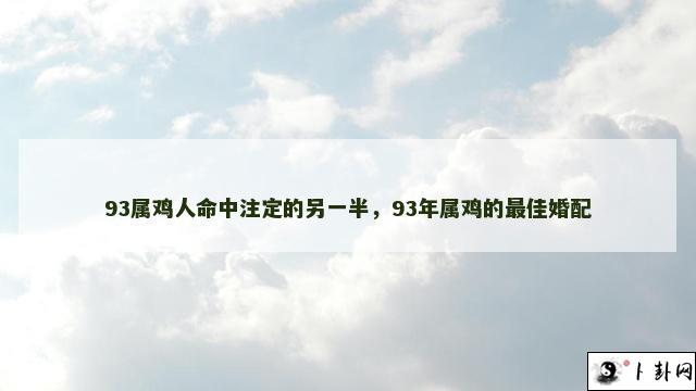 93属鸡人命中注定的另一半，93年属鸡的最佳婚配
