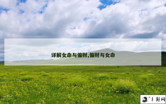 详解女命与偏财,偏财与女命